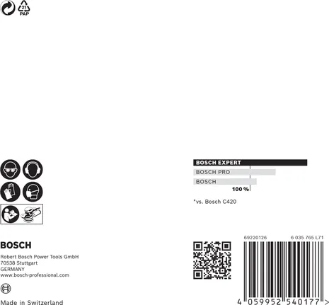 Bosch EXPERT M480 slipenett 125 mm G 400 5-delt.