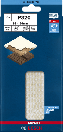 Bosch slipenett 93 x 186 mm P320 10 stk.