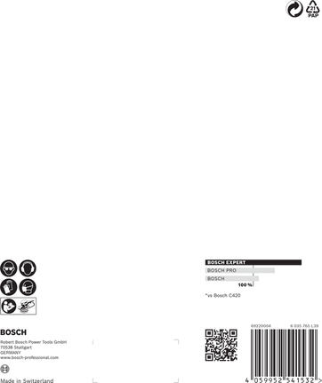 Bosch C470 150mm G80 sandpapir 5-pakning.