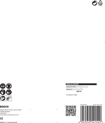 Bosch C470 150 mm sandpapir, 5-pakning.