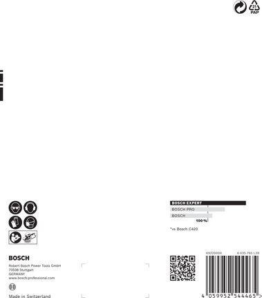 Bosch EXPERT C470 150 mm G240 sandpapirpakke.