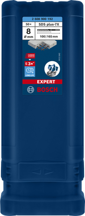 Bosch EXPERT SDS plus-7X hammerbor 8x100x165 mm 50-pakning.