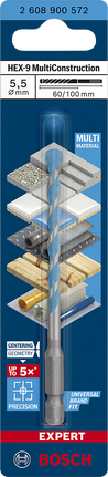 Bosch EXPERT HEX-9 MultiConstruction 5,5 × 100 mm bor.