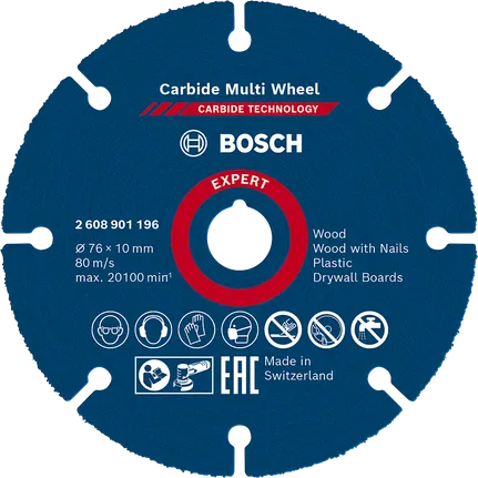 Bosch EXPERT Multimaterial karbidskjæreskive 76 x 10 mm.