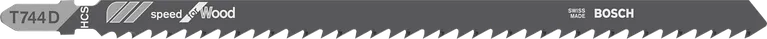 Bosch stikksagblad T 744 D for rask treskjæring.