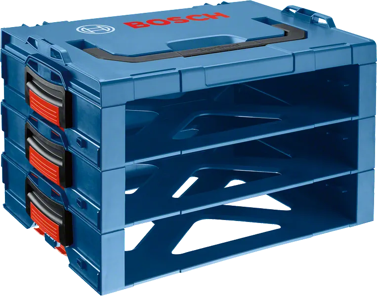Bosch i-BOXX hylle, 3 delers monteringssystem, arrangør.