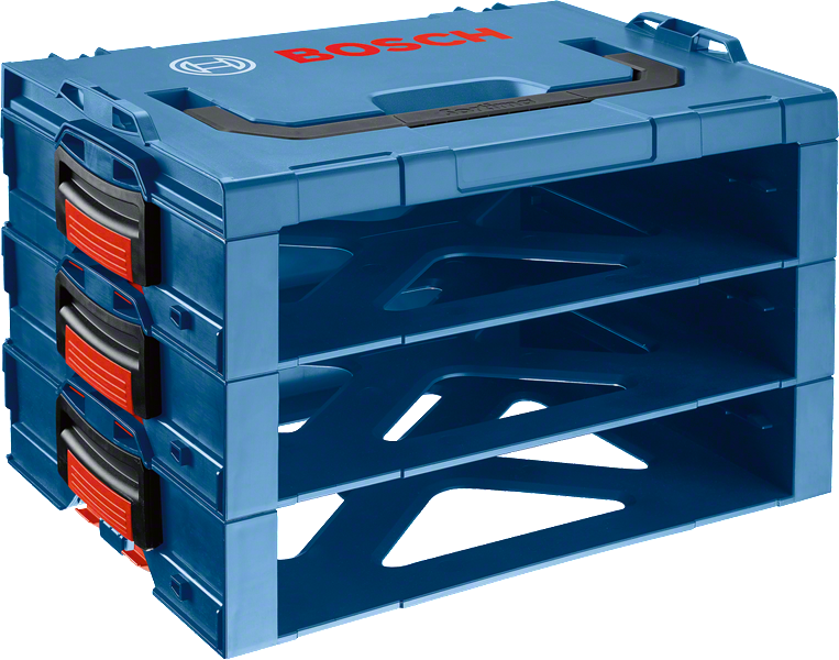 Bosch i-BOXX hylle, 3 delers monteringssystem, arrangør.