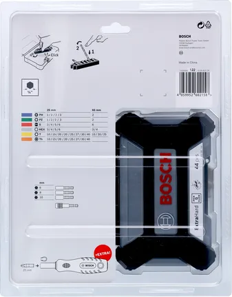 Bosch 45-delers skrutrekkerbitsett.