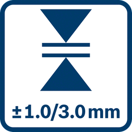 Målenøyaktighet ± 1,0/3,0 mm 