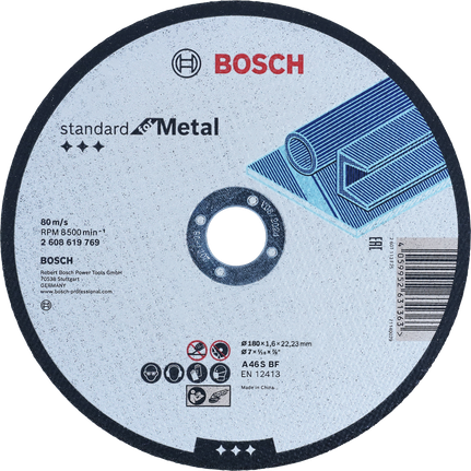 Bosch Standard for metall 180 mm rett kappeskive.