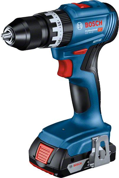 Bosch GSB 18V-45 batteridrevet drill med 2Ah batteri.