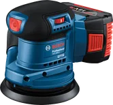 Bosch GEX 185-LI eksentersliper med 125 mm slipeplate.