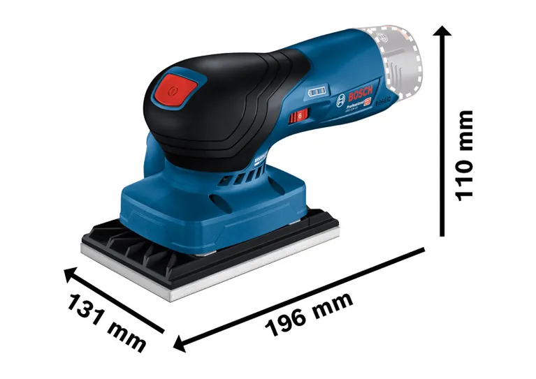 Bosch GSS 12V-13 batteridrevet eksentersliper, 12V batteri.