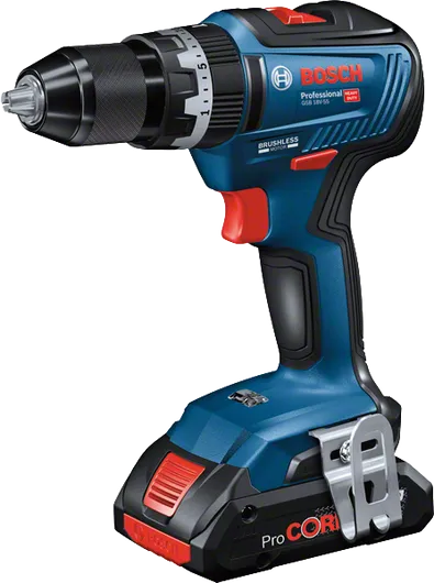 Bosch GSB 18V-55 batteridrevet kombibormaskin med børsteløs motor.