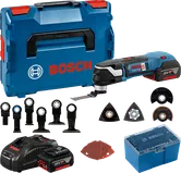 Bosch GOP 18V-28 batteridrevet multiverktøysett med tilbehør.
