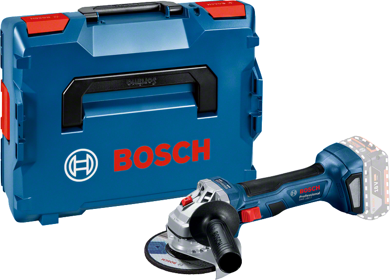 Bosch GWS 18V-7 batteridrevet vinkelsliper med koffert.