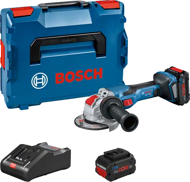 Bosch GWX 18V-15 C batteridrevet vinkelslipersett.