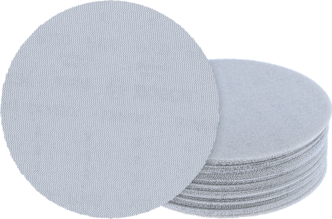 Bosch PRO slipeskiver med netting kan stables for støvfri sliping.