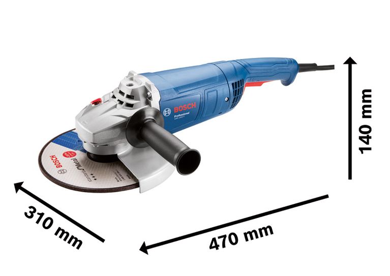 Bosch GWS 2000 P vinkelsliper med 230 mm skive.