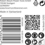 Bosch C470 sandpapiremballasje 115 × 107 mm.
