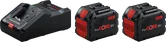 Bosch 18V startsett med to 12,0Ah ProCORE-batterier og lader.
