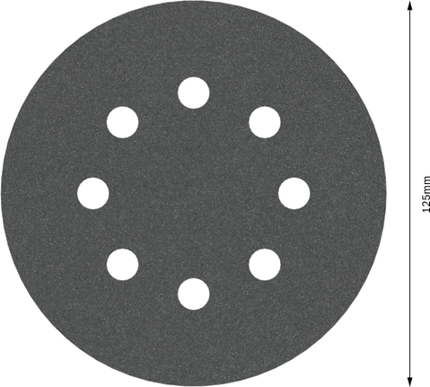 Bosch PRO F355 slipeskive 125 mm 320 korning 8 hull.