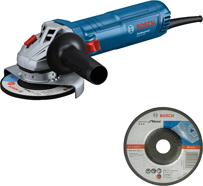 Bosch GWS 12-125 vinkelsliper med sidehåndtak.
