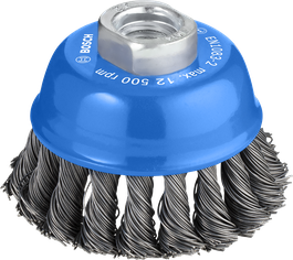 Bosch PRO metallbørste, kraftig koppbørste, 75 mm, for vinkelslipere.