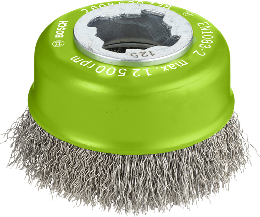 Bosch PRO rustfritt stål ren X-Lock koppbørste 75 mm.