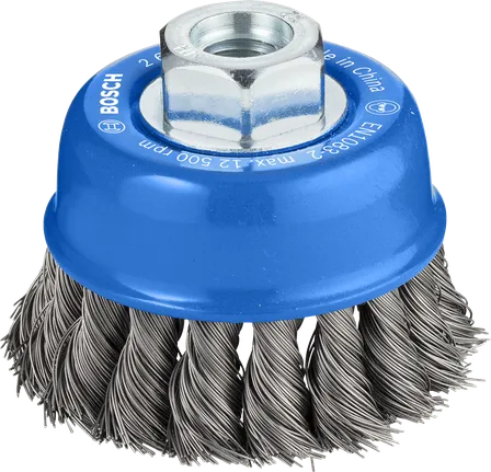 Bosch PRO Metal tung koppbørste 75 mm for vinkelslipere.