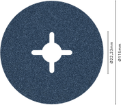 Bosch PRO R574 fiberskive 115 mm G100 for sliping.