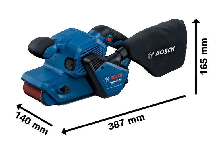 Bosch GBS 750 båndsliper med støvpose.