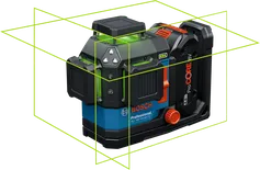 Bosch GLL 3-80 lasernivelleringsverktøy med tilbehør.