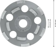 Bosch PRO slipehode 125 mm for betong.