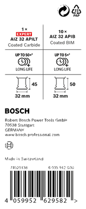 Bosch PRO AIZ 32 APIB sagbladsett med 11 deler.