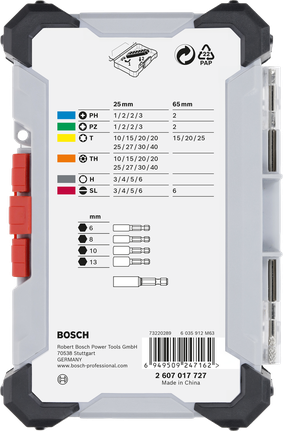 Bosch ekstra hardt skrutrekkerbitsett 43 deler.