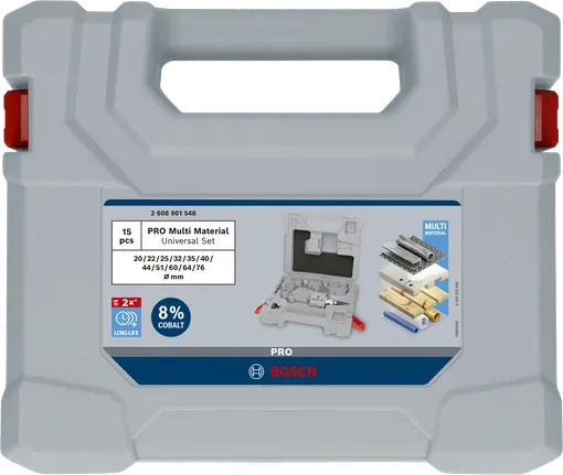 Bosch PRO hullsagsett for flere materialer, 15 deler.