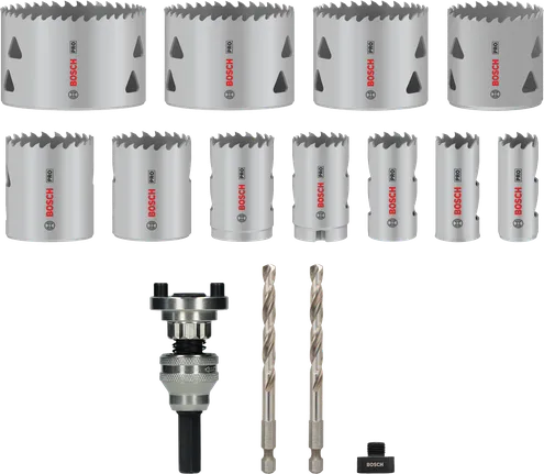 Bosch PRO Multi Material hullsag Q-Lock akselsett, 15 deler.