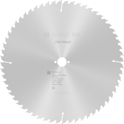 Bosch PRO sirkelsagblad for tre, 400 mm 60 tann.