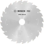 Bosch PRO Wood batteridrevet sirkelsagblad T24 for kutting.