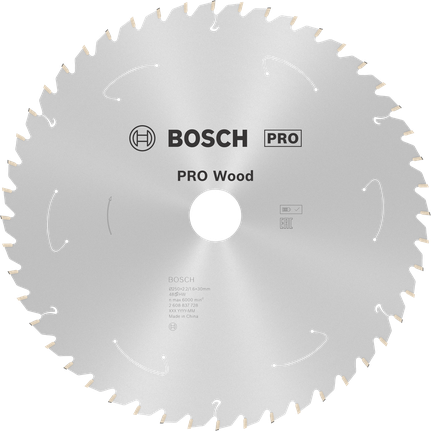 Bosch PRO Wood batteridrevet sirkelsagblad 250 mm T48.