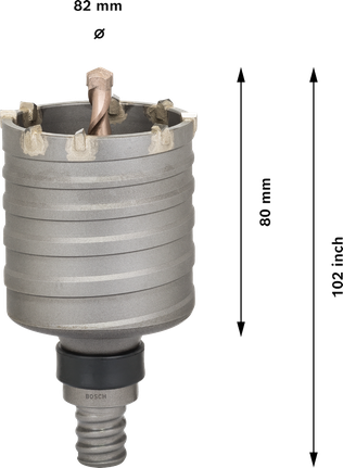 Bosch PRO SDS max-5 kjernekutter 82 mm for betongboring.
