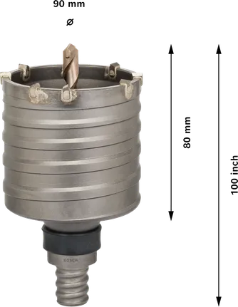 Bosch PRO SDS max-5 kjernekutter 90 mm for dypboring.