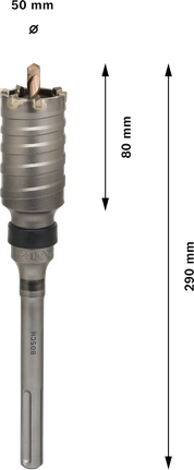 Bosch PRO SDS max-5 kjernekutter 50 mm diameter 6 tenner.
