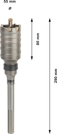 Bosch PRO SDS max-5 kjernekutter 55 mm diameter.