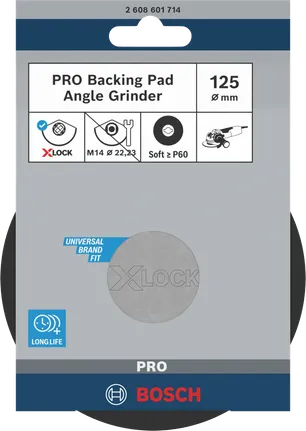 Bosch PRO støtteplate 125 mm X-Lock.