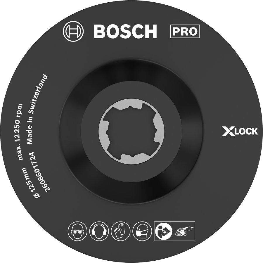 Bosch PRO støtteskive 125 mm SCM for X-LOCK-slipemaskiner.