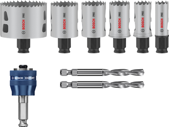 Bosch PRO Multi Material PC Plus hullsagsett, 9 deler.