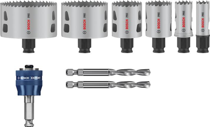 Bosch PRO Multi Material PC Plus hullsagsett, 9 deler.