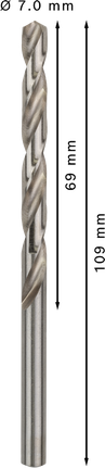 Bosch PRO Metal HSS-G 7 mm spiralbor i standard lengde.